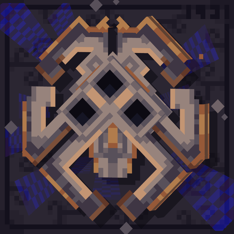 Low-poly pixelated model of a Nomai Mask from Outer Wilds