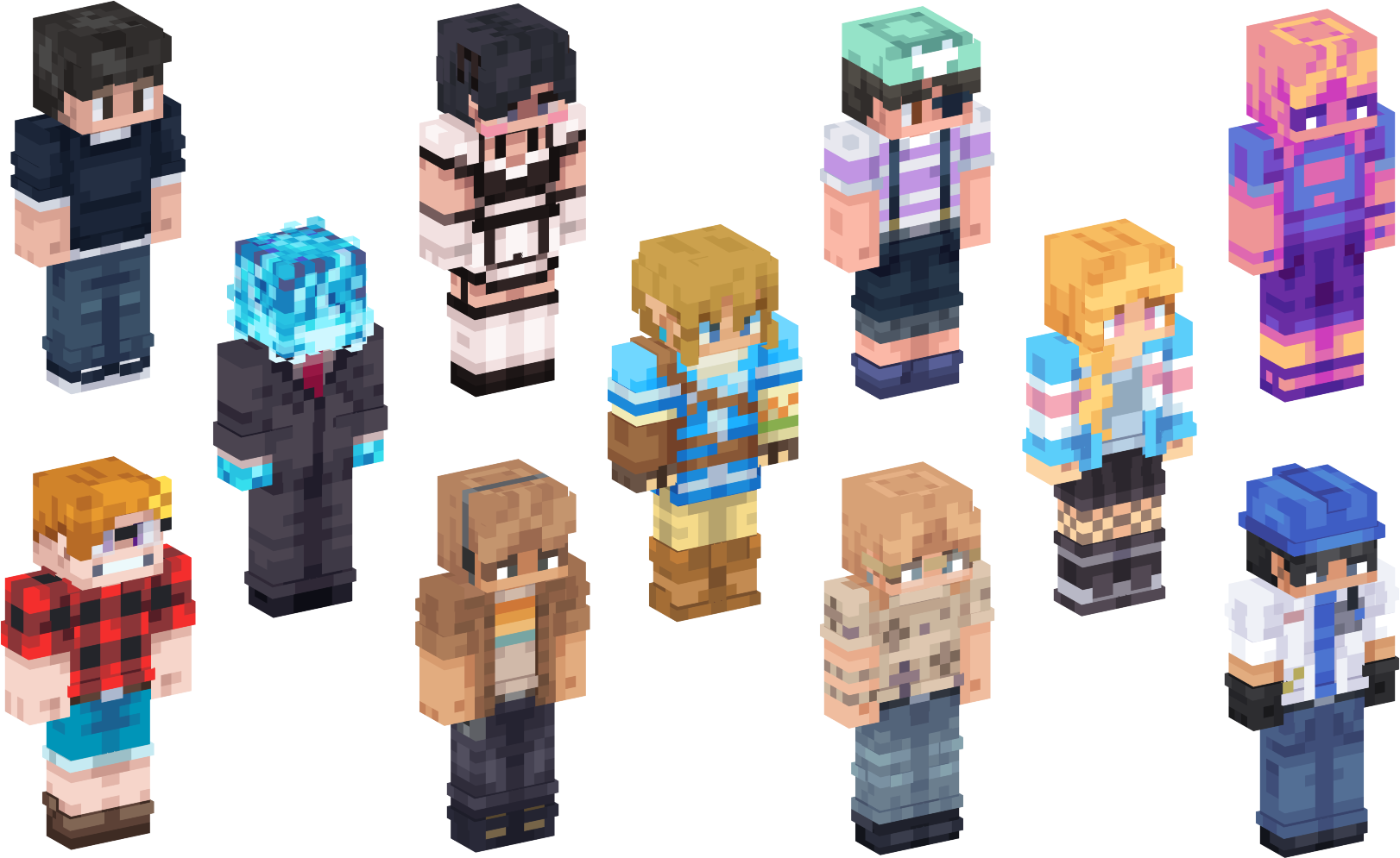 Sheet of custom Minecraft skins